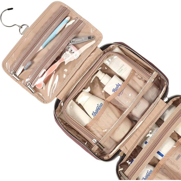 Органайзер для подорожей NISHE для жінок, підвісний аксесуар для шампунів, кондиціонерів, пензликів та інших засобів особистої гігієни (M, рожевий палісандр)