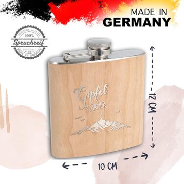 Фляга з нержавіючої сталі з гравіюванням - Оригінальний подарунок для любителів лиж та сноуборду | Ідеально для афтескі та зимових пригод (Гірський Штурм)