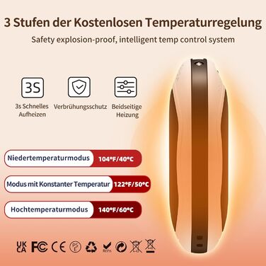 Електричні грілки для рук 2 шт. 10000 мАг з цифровим дисплеєм, USB-зарядка, Powerbank, подарунок на зиму для жінок та дітей (чорний/сріблястий)