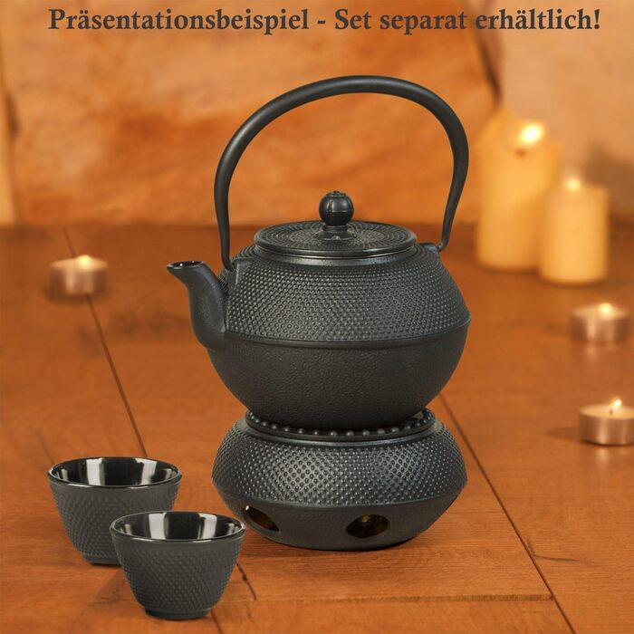 Asian cast iron teapot. Traditional iron teapot.