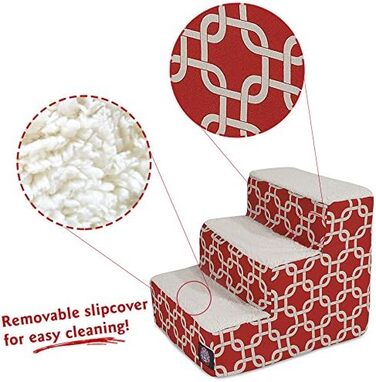 Трап для домашніх тварин Majestic Pet, 3 сходинки, блакитно-бірюзовий, з ланцюговим візерунком, для котів та собак