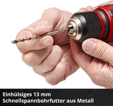 Акумуляторний дриль-шуруповерт Einhell TE-CD 18/48 Li-i Solo Power X-Change (18 В, Li-Ion, 2 швидкості, ударний режим, LED, без акумулятора та зарядного пристрою)