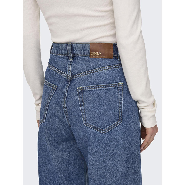 Джинси жіночі Only Hope з широкими штанинами, висока талія, середній блакитний денім, розмір 28W/30L