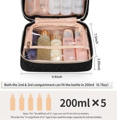 Культурний мішечок для жінок та чоловіків, сумка для туалетних аксесуарів для подорожей, органайзер для косметики та туалетних речей (ромб, чорний)