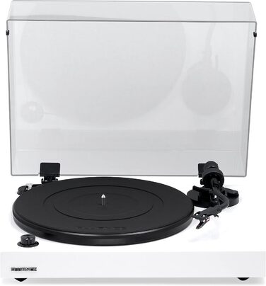 Програвач вінілу Fluance RT82 Referenz High Fidelity з картриджем Ortofon OM10, білий глянцевий лак