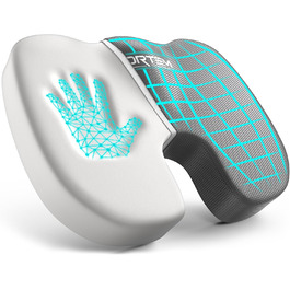 Крісло-подушка FORTEM: м'який, антиковзний наповнювач Memory Foam, сірий дихаючий чохол, для офісного, ігрового та автомобільного крісла