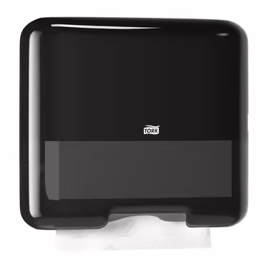 Tork Mini Spender for Z-Fold and Interfolded Paper Towels 553108, Elevation Design - Compact H3 Towel Dispenser for folded towels for single-sheet dispensing, black