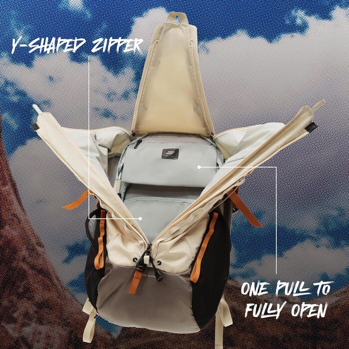 Сумка-рюкзак для камери VSGO Pocket Ranger Outdoor, захисний фоторюкзак для дзеркальних та бездзеркальних камер (25-33Л), Off White