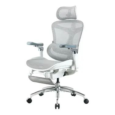 Ергономічне офісне крісло SIHOO Doro C300 Pro white з підставкою для ніг