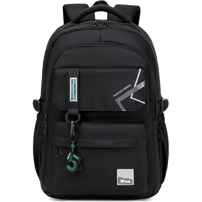 Шкільний рюкзак для хлопчиків та дівчаток-підлітків. Підходить для дітей 8-14 років. Великий, місткий, для школи, гімназії, подарунок. Чорний.