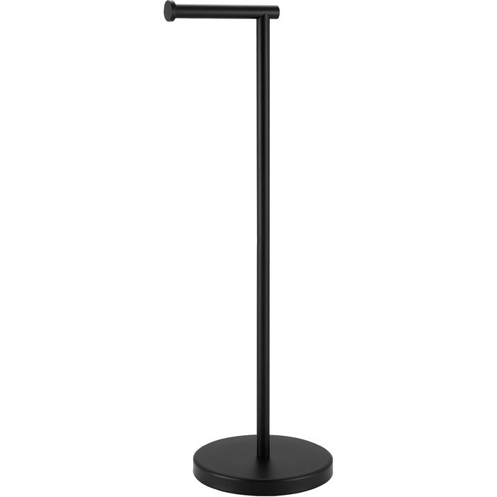 KES Freestanding Toilet Paper Holder with Weighted Base - Stainless Steel SUS304 - Brushed Finish - Black Matte - 26 Inch