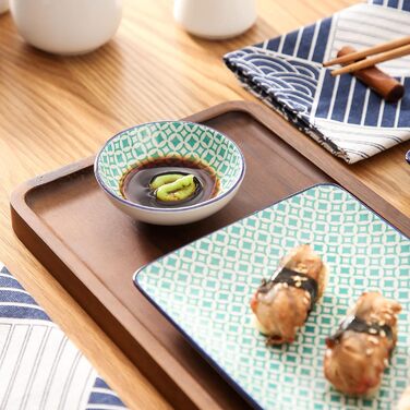 Набір посуду Vancasso HARUKA Sushi Set для суші (2 персони), кераміка, суші-тарілки, соусники, палочки для їжі