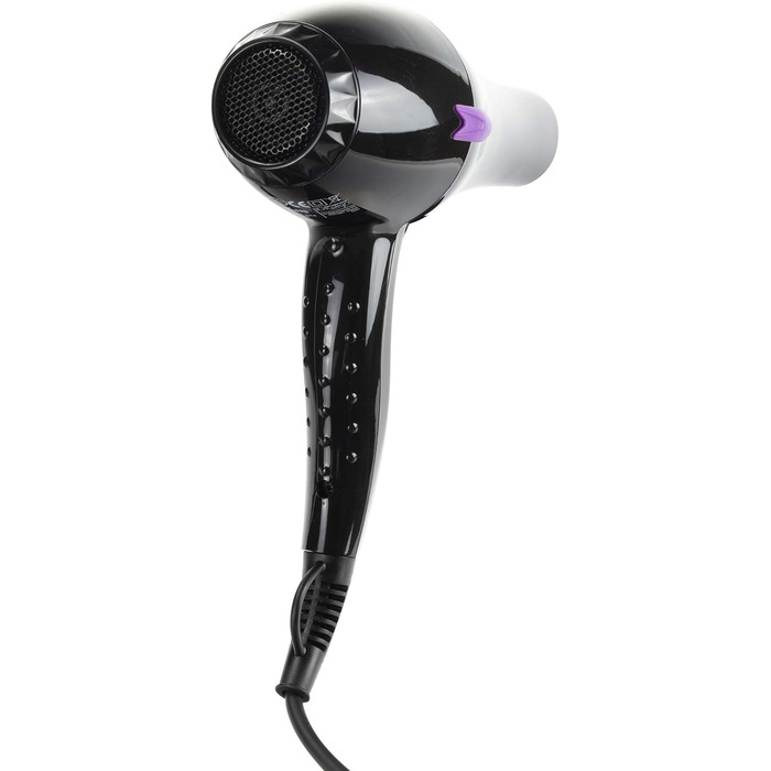 Професійний фен для волосся ID Italian Design з насадкою для укладки, 2200W, 3 температурні та 2 швидкості, матовий чорний