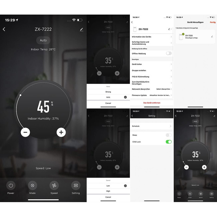 Осушувач повітря Sichler Haushaltsgeräte з керуванням через WLAN та App, продуктивність 25 л/добу, з таймером, мобільний