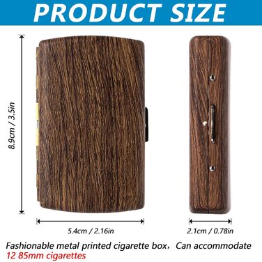 Металеве екіпеж для сигарет 84 мм, коричневе, для King Size (14 шт.), захист RFID