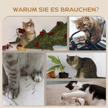 PawHut Кліматична стіна для котів, 4 шт., Кліматичний комплекс з котячою драбиною, гамаком, платформою для стрибків, стіною для шліфування, меблями для котів на стіні, до 5 кг | Aosom