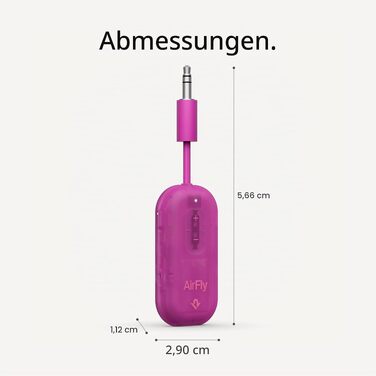 Bluetooth-трансмітер та ресивер Twelve South AirFly Pro 2 для AirPods та навушників, Fuchsia Ice