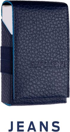 FLAPCASE No. 1 • Jeans • Designer cigarette case, handcrafted in Austria, vegan leather cigarette box for 19, 20, 21 regular King-Size cigarette packs
