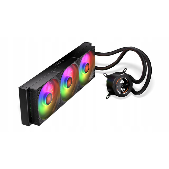 Рідинне охолодження процесора Krux HydroGlance 360 ARGB LCD, 3x 120мм, 4-pin