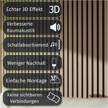 Акустичні настінні панелі HORI з ефектом дерева для шумоізоляції та декору, 60x60x1,8 см, Natural Oak (натуральний дуб, олійоване покриття)