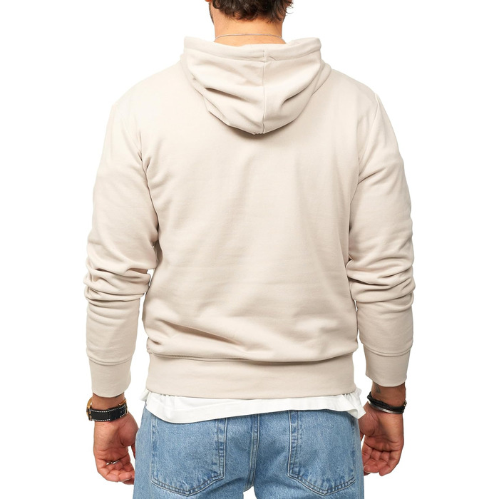 Чоловічий худі JACK & JONE з капюшоном, логотип, кремово-білий (M)