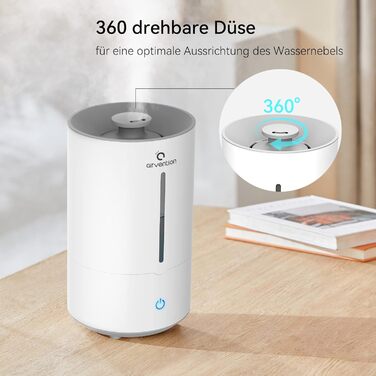 Ультразвуковий зволожувач повітря, 4 літри - тихий зволожувач для дитячої кімнати, спальні та для немовлят