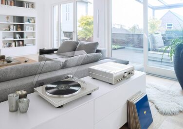 Програвач вінілу Denon DP-300F сріблястий: автоматичний, з вбудованим фонокоректором