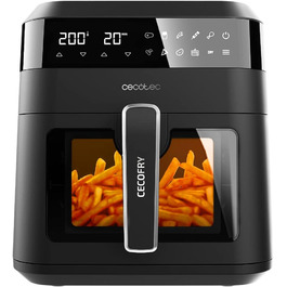 Cecotec 6L Hot Air Fryer Cecofry Experience Window 6000. 1300 W, PerfectCook Technology, adjustable temperature, window, touch control panel, 9 modes, timer, black | Window