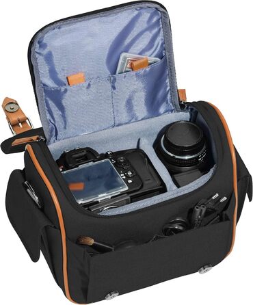 Сумка для камери PEDEA 'Vintage' з захисною плівкою для дисплея, чорна, XL (Canon, Nikon, Pentax)