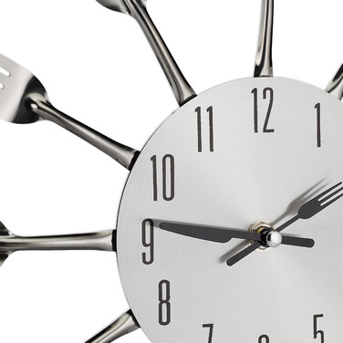 Relaxdays Wall Clock Cutlery
