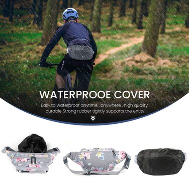 Гірчиця Bauchtasche для жінок та чоловіків, поясна сумка, універсальний розмір, сірий квітка