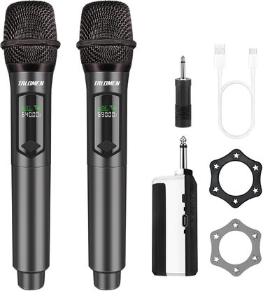 Мікрофон бездротовий K60-2 Grey - комплект з 2 шт. для DJ, співу, промов, вечірок, весіль, сцени
