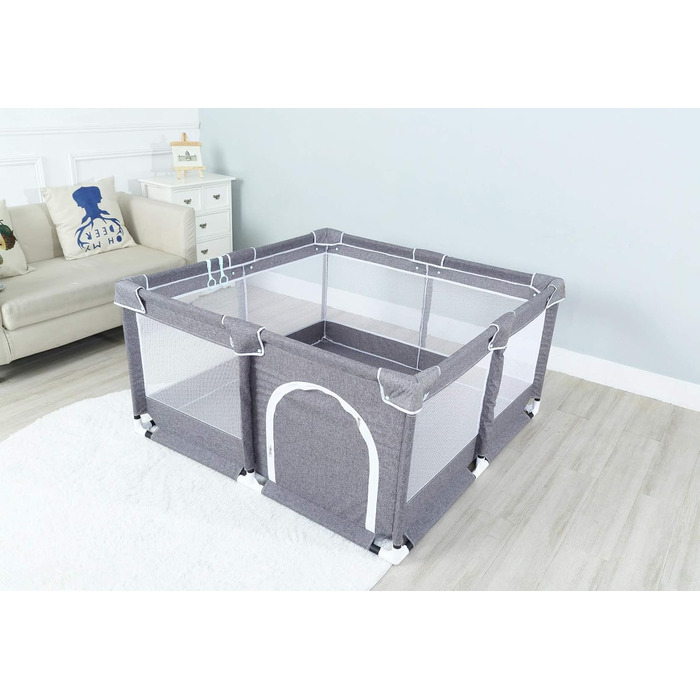 Манеж Star Ibaby Oxford XL для немовлят, ультралегкий, сірий