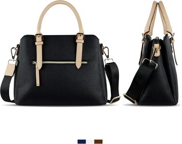 Сумка жіноча Bugatti Ella боулінг середнього розміру зі штучної шкіри, чорна