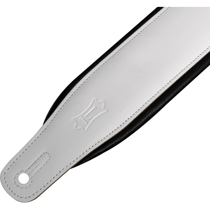 Гітарний ремінь Levy's Leathers Amped Series з шкіри (білий та чорний)