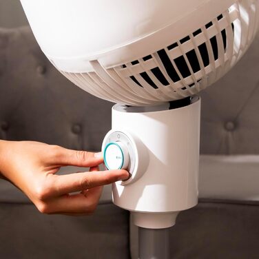 Вентилятор підлоговий Cecotec EnergySilence 1000 Cyclone Smart, 60 Вт, діаметр 9 дюймів, 3 швидкості, 3 режими, таймер 7 годин, сенсорне керування, автоматичне гойдання