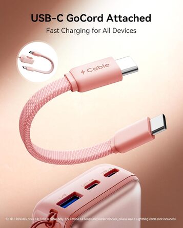 Power Bank INIU Mini 10000mAh 45W фіолетовий з USB-C PD3.0 для iPhone та Samsung