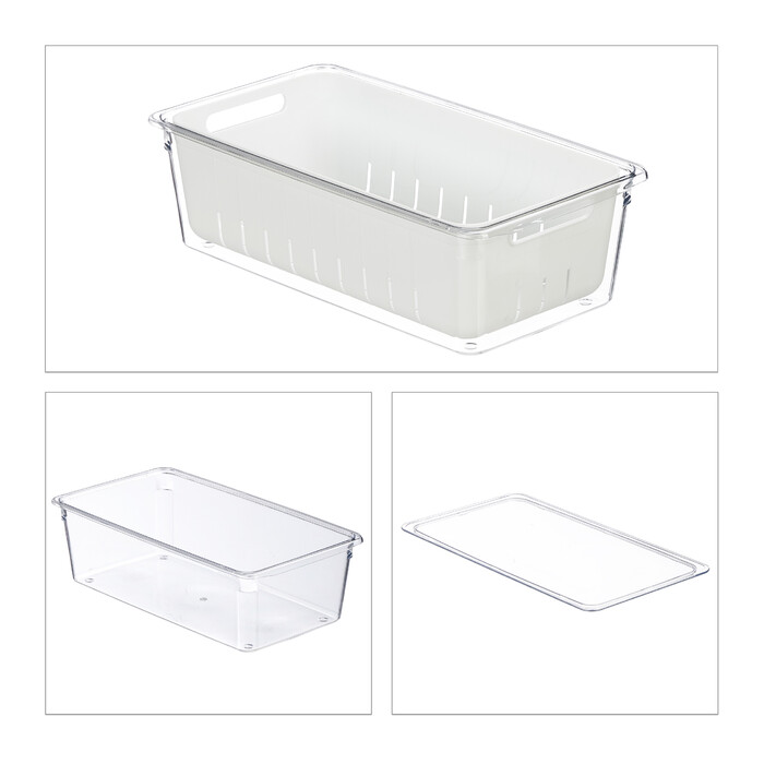 Relaxdays Refrigerator Organizer 2-Piece Set