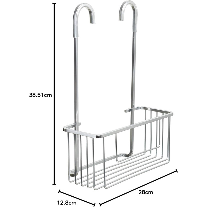 TATAY Shower Shelf, Hangs on the Faucet, Made of Aluminum, Ideal for Saving Space in the Shower, Grey