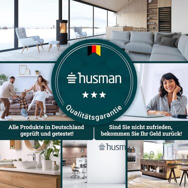 Тримач для туалетного паперу Husman без свердління, матовий чорний, з полицею, нержавіюча сталь