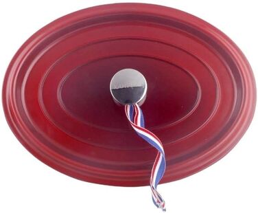 Kamberg 0008191 – Schmortopf 30 cm diameter, oval, red flambé – Aluminum casting – Stone-look coating – Suitable for all types of cooktops, including induction – PFOA-free, aluminum