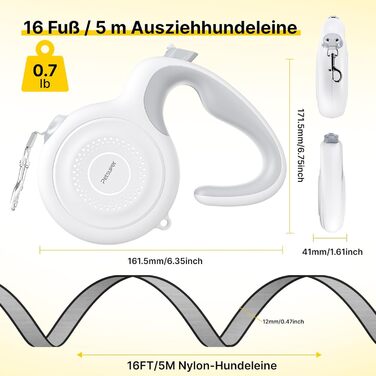 Рулетка для собак Active Brake 5м - міцна левка для середніх та великих собак до 60 кг