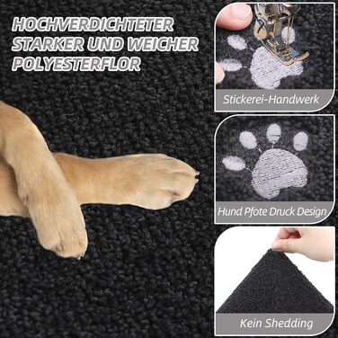 Килимок для дому BEQHAUSE 80 x 120 см, антиковзаючий, для входу, переднього та заднього дверей, коридору (50 x 80 см, чорний)