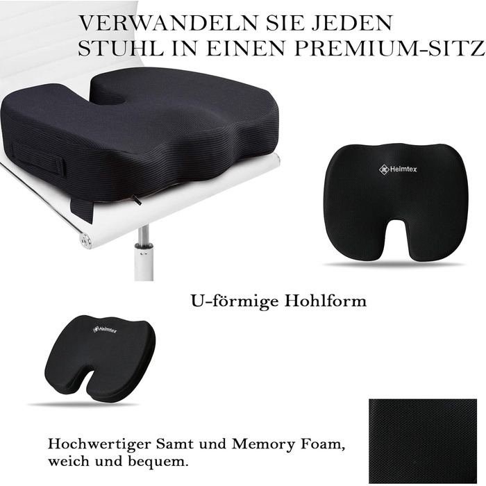 Подушка для офісного крісла EDS з Memory Foam - ергономічна, з підтримкою спини - для офісу, ігрового крісла, авто
