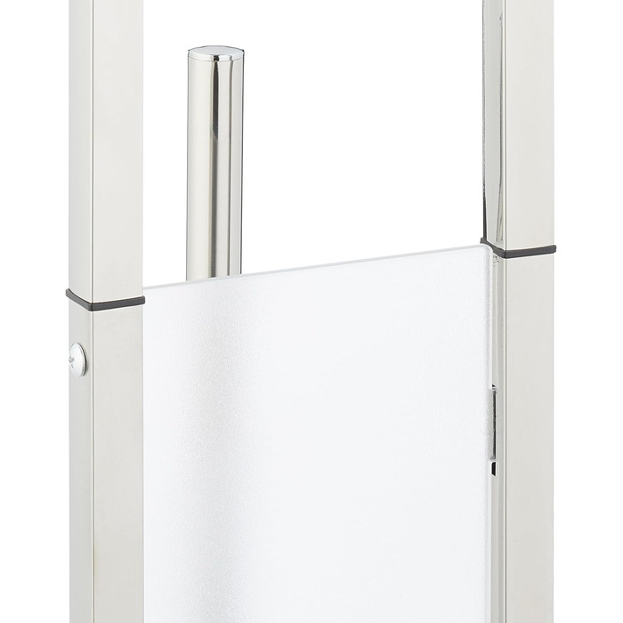 Набір для туалету Relaxdays: тримач туалетного паперу, щітка, запасний ролик, нержавіюча сталь, сріблястий (64,5x24x18 см)