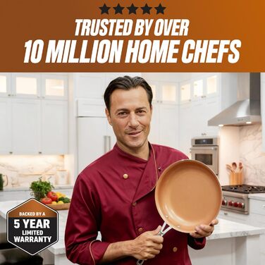 Набір посуду GOTHAM STEEL 12 предметів з антипригарним керамічним покриттям Chef Daniel Green, блакитний, без PFOA