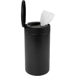Spectrum Diversified Dekorative Wet Wipe Dispenser, Refillable Wet Wipe Holder for Household Cleaning, Stylish Cleaning Cloth Holder, Alloy Steel, Black, 1 Count (Pack of 1)