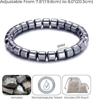 Браслет з гематиту для чоловіків Philip Jones