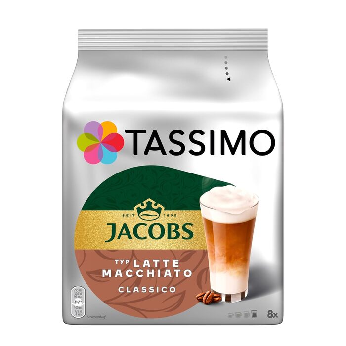 Кавові капсули Jacobs Latte Macchiato Classico для Tassimo, 40 шт (5х8 падів)