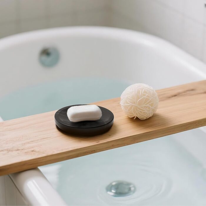 WORHE Миска для мила з мармуру, овальна, стійка до подряпин, для кухні, ванної кімнати, душу, мийки